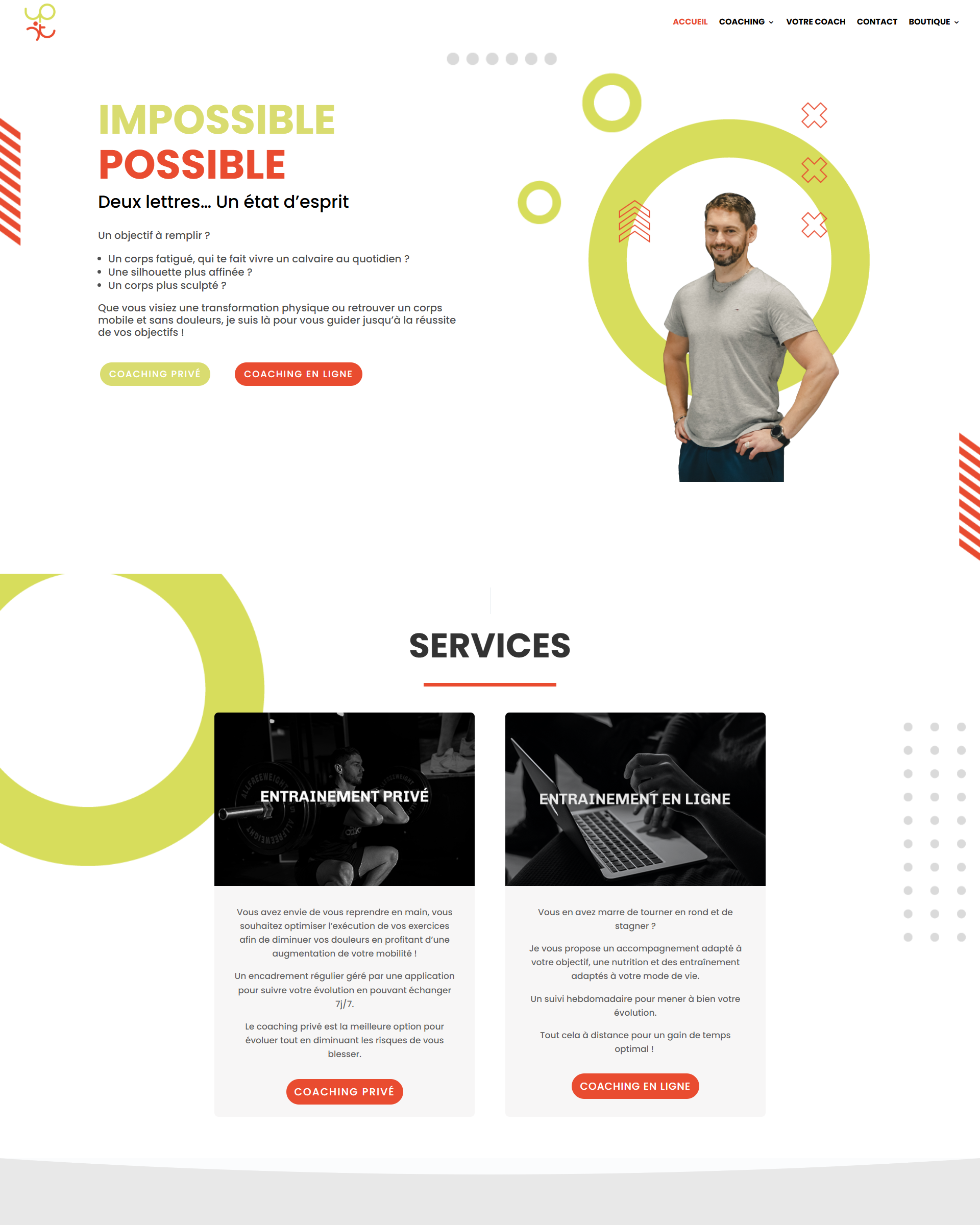 Site vitrine + Woocommerce - Vue 1